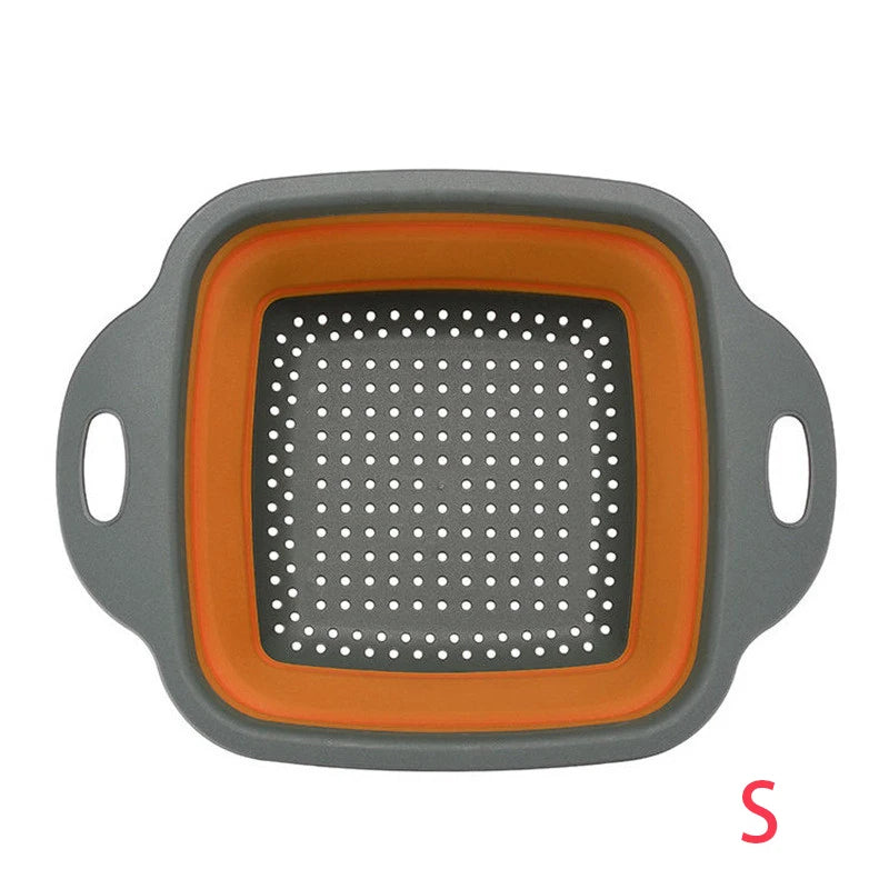 Collapsible Square Colander Silicone Strainer