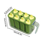 8 Grid Silicone Ice Pop Mold – Reusable DIY Ice Lolly Maker Tray