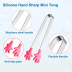 Mini Silicone Tongs UK Kids Food Serving Tongs Set