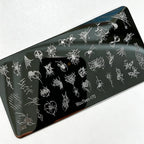 MouTeen263 Nail Stamping Plate Cursive Letter Nail Art Template