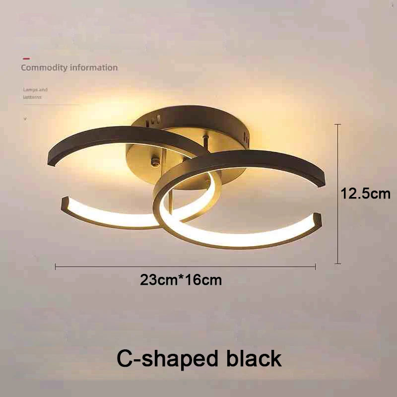Modern 2 Rings LED Ceiling Light Creative Ceiling Lamp