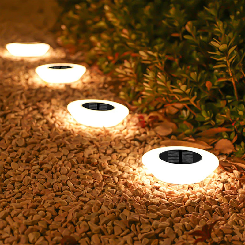 14 LED Solar Ground Lights for Garden, Yard & Pathway Decor
