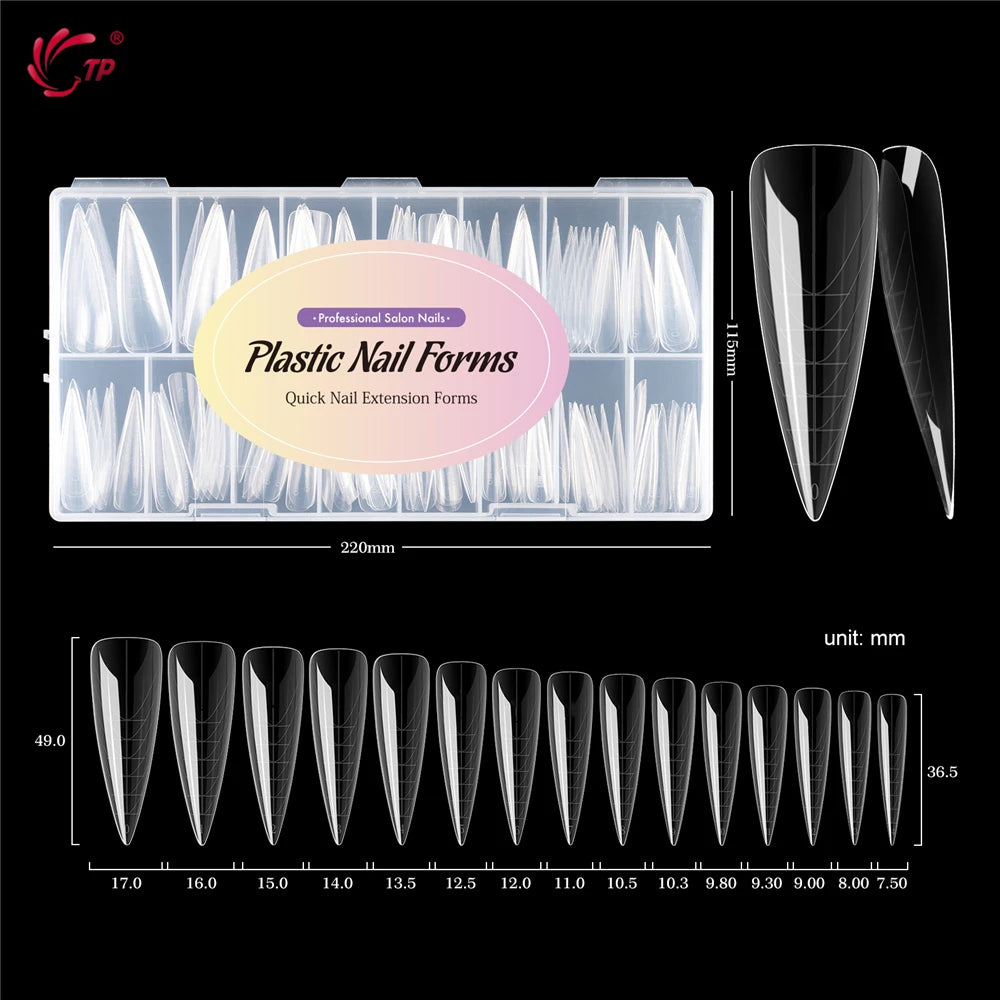 Stiletto Dual Form Nail Tips Acrylic Gel Extension Mold Kit