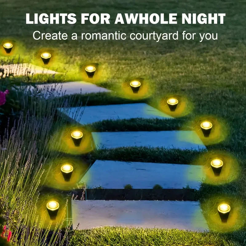 Solar LED Garden Pathway Lights 8 Lighting Modes