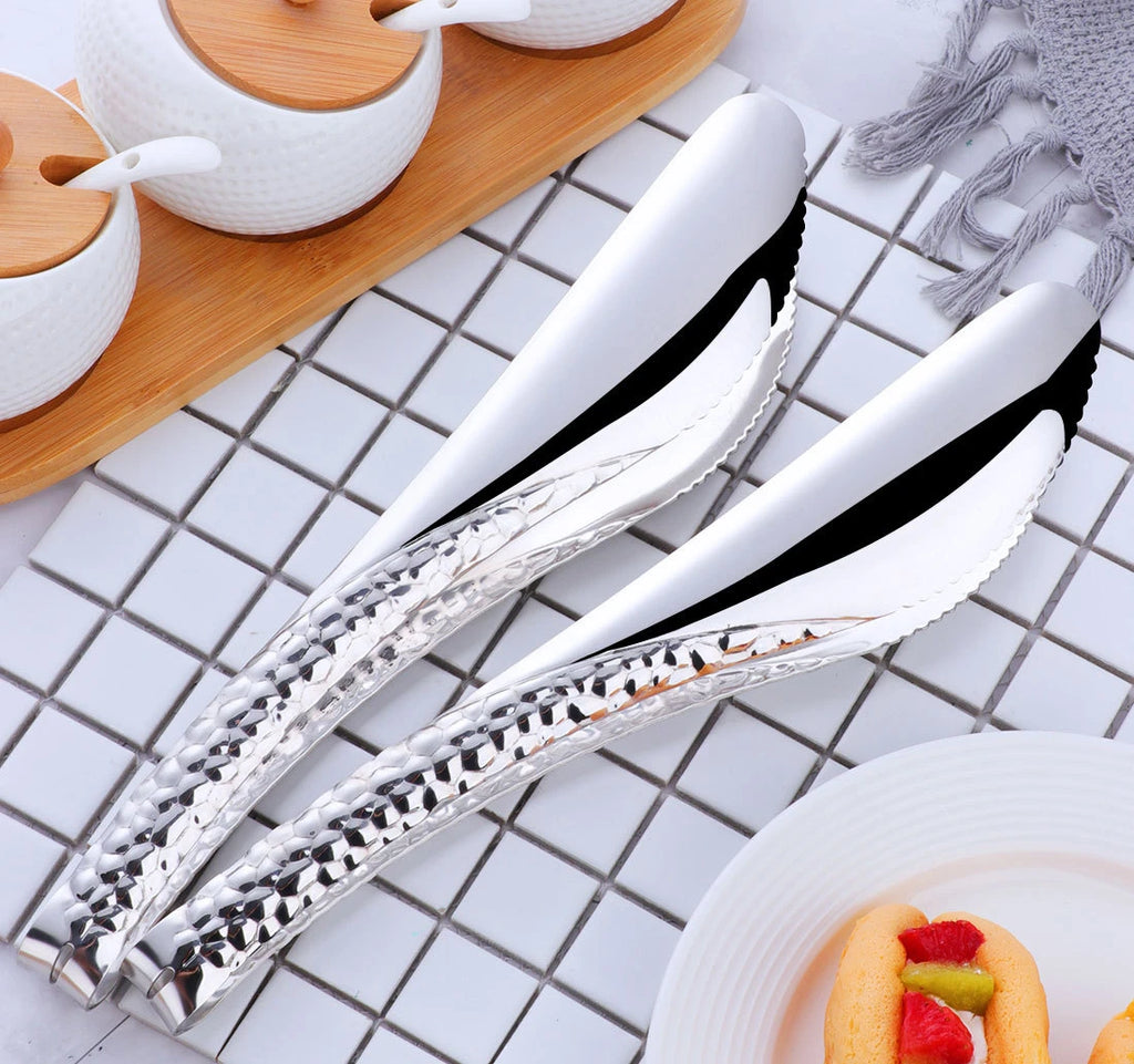 304 Stainless Steel Food Tongs UK Ice & BBQ Serving Clips