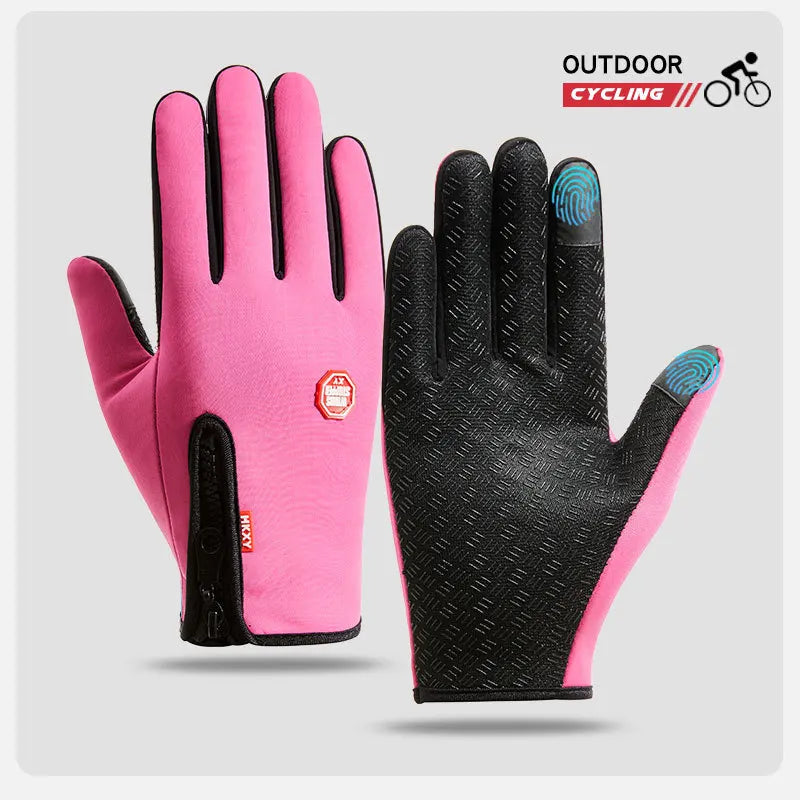 Winter Cycling Gloves Men Women Thermal Waterproof Touchscreen Warm