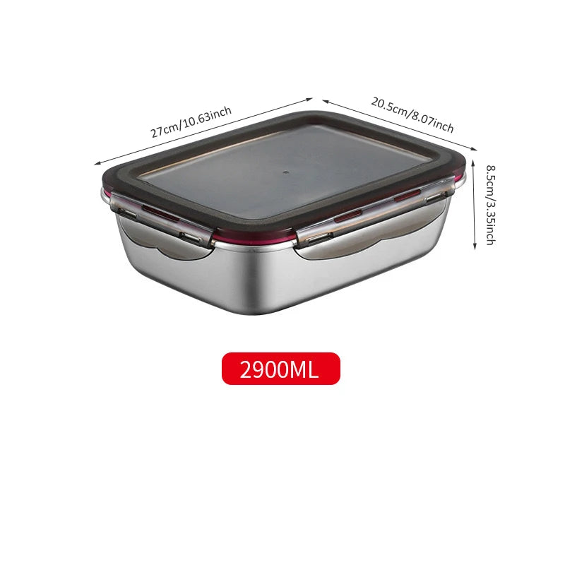 304 Stainless Steel Lunch Box Leakproof Bento Food Storage Travel Box