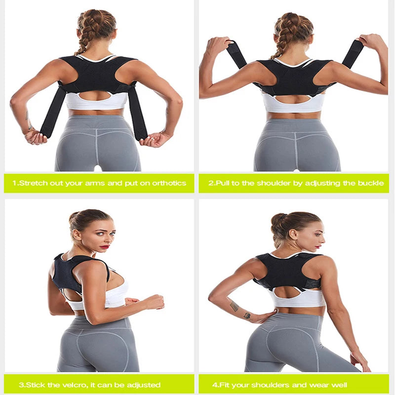 Adjustable Posture Corrector Belt Back Brace Shoulder Support