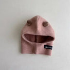 Baby Scarf Hat One-Piece Knitted Winter Cap with Ear Protection