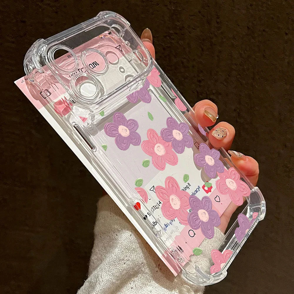 Floral Clear Shockproof Case for Motorola Edge 70 60 Fusion & Moto G