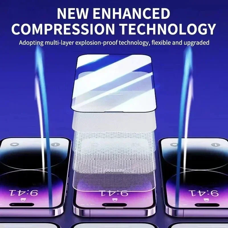 4K Tempered Glass Screen Protector for iPhone with Easy Alignment Kit