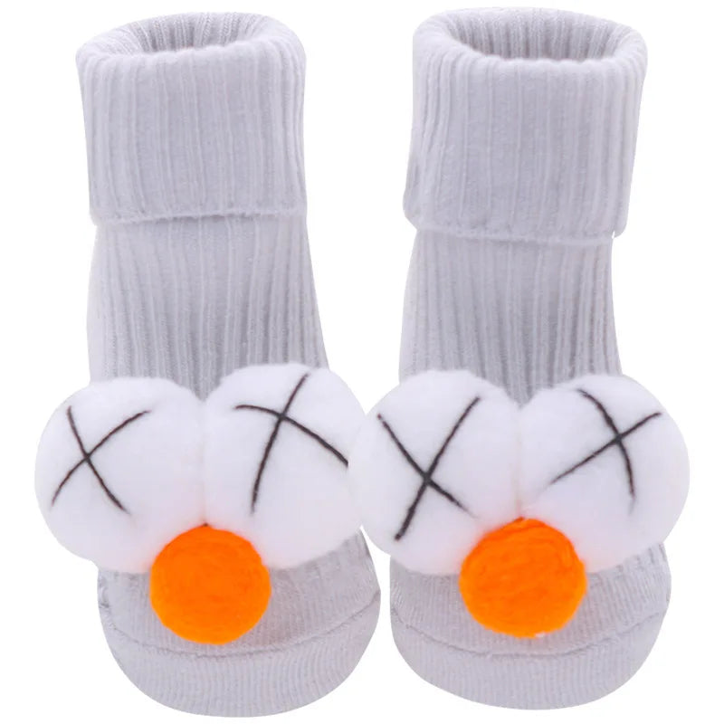 Baby Anti-Slip Socks UK – Cute Bow & Lion Toddler Slippers