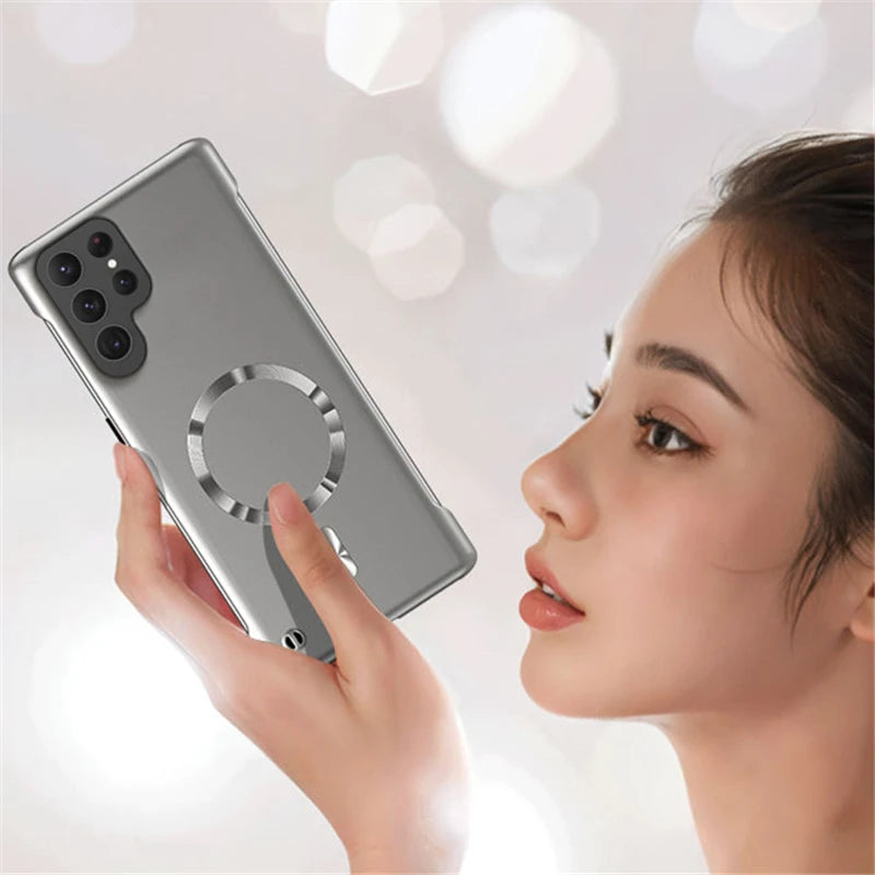 MagSafe Frameless Magnetic Case for Samsung S25 S24 S23 S22 S21