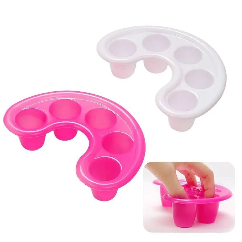 Nail Art Soak Bowl Polish Remover Tray Manicure Tool UK