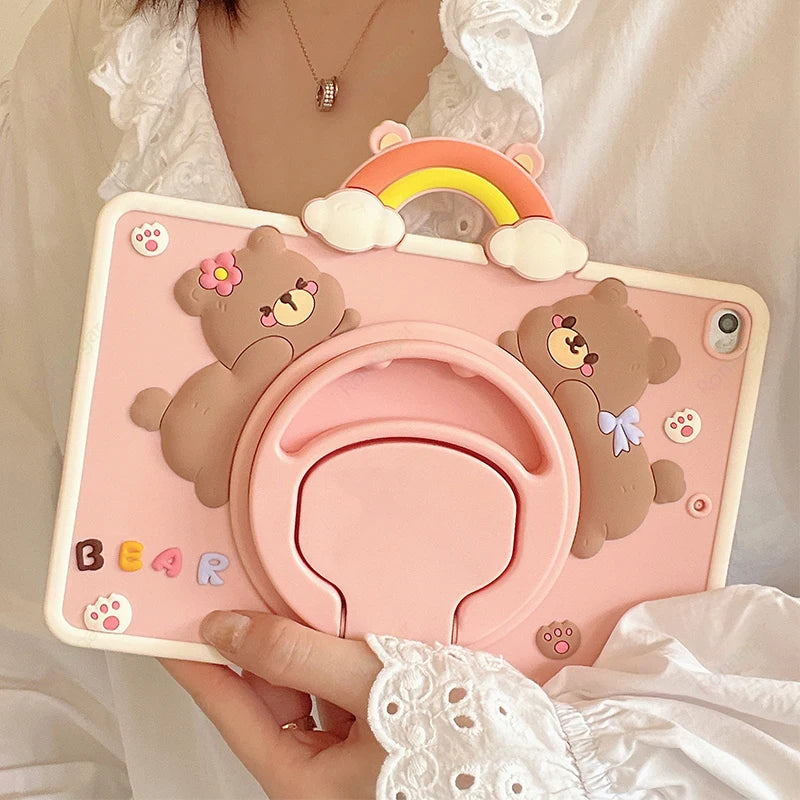 Cartoon Horse iPad Case A19 A16 12th 10th Air 4 5 Pro 11 Cover