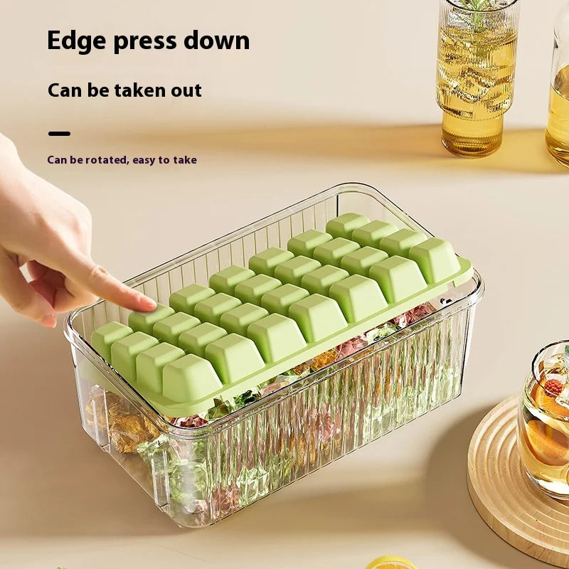 Press-to-Release Ice Cube Tray Large Capacity Food Grade Freezer Mold