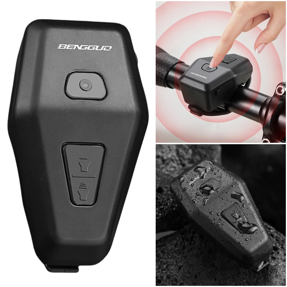 USB Rechargeable Electric Bike Bell Waterproof Bicycle Safety Horn