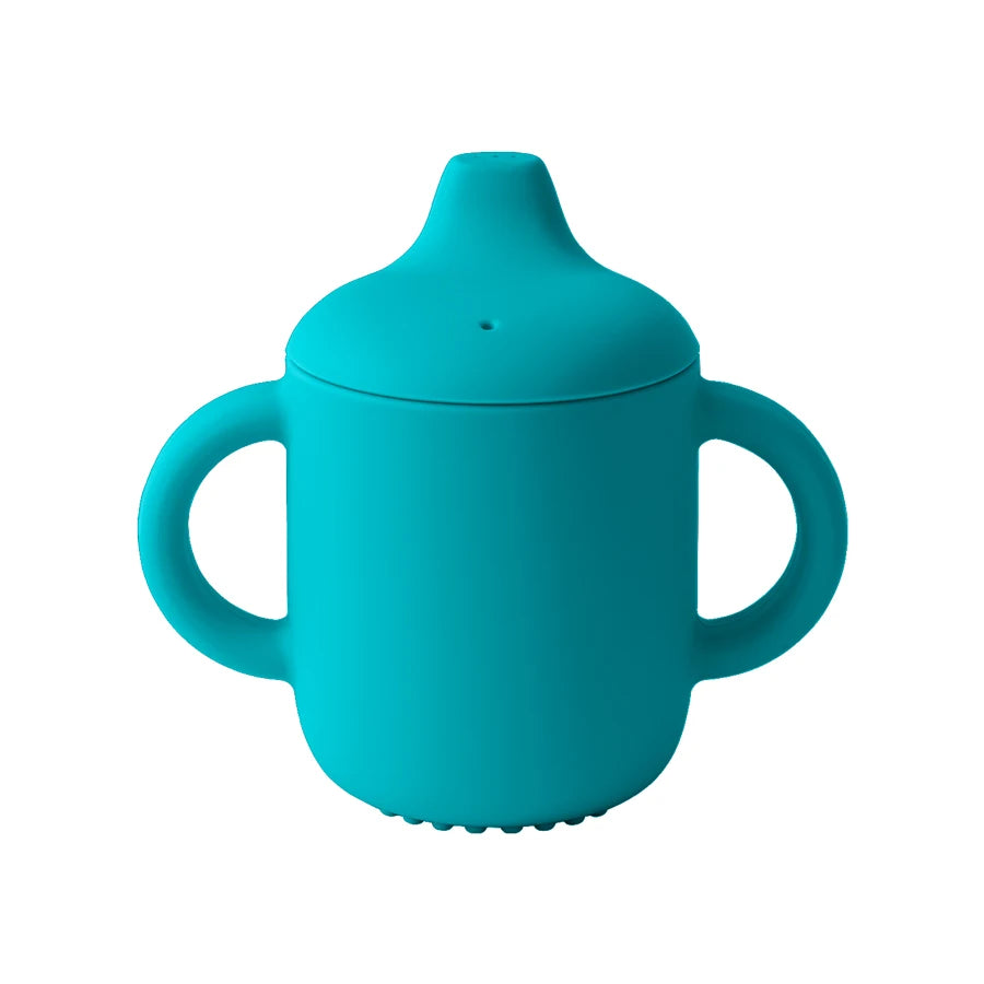 Kids Silicone Water Bottle with Handle Toddler Cup