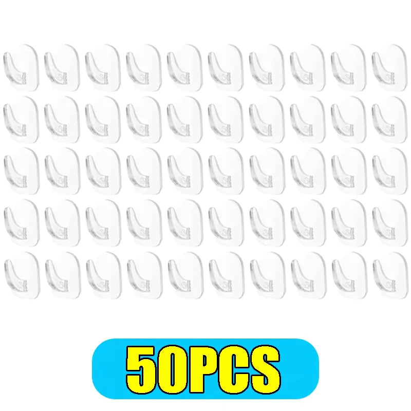 Mini Clear Adhesive Wall Hooks Transparent Sticky Storage Hooks