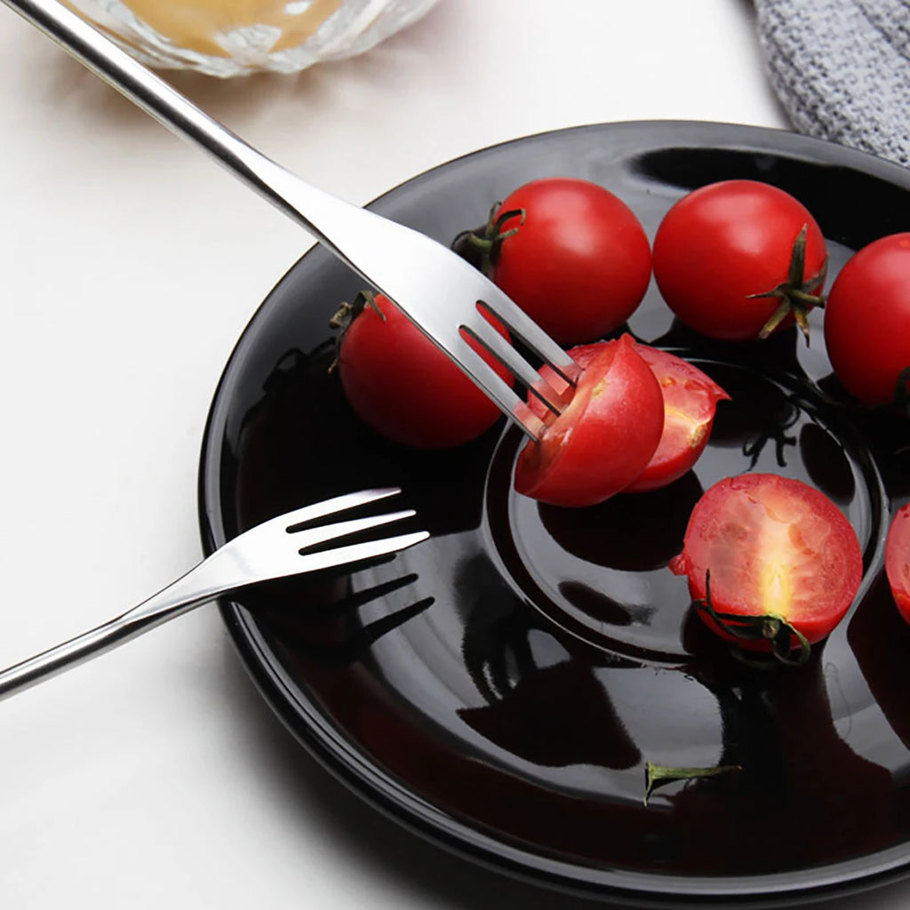 6Pcs Stainless Steel Fruit Fork Set Dessert, Cake & Cheese Fork Set