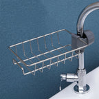 Kitchen Sink Drain Rack Faucet Sponge & Soap Storage Organizer