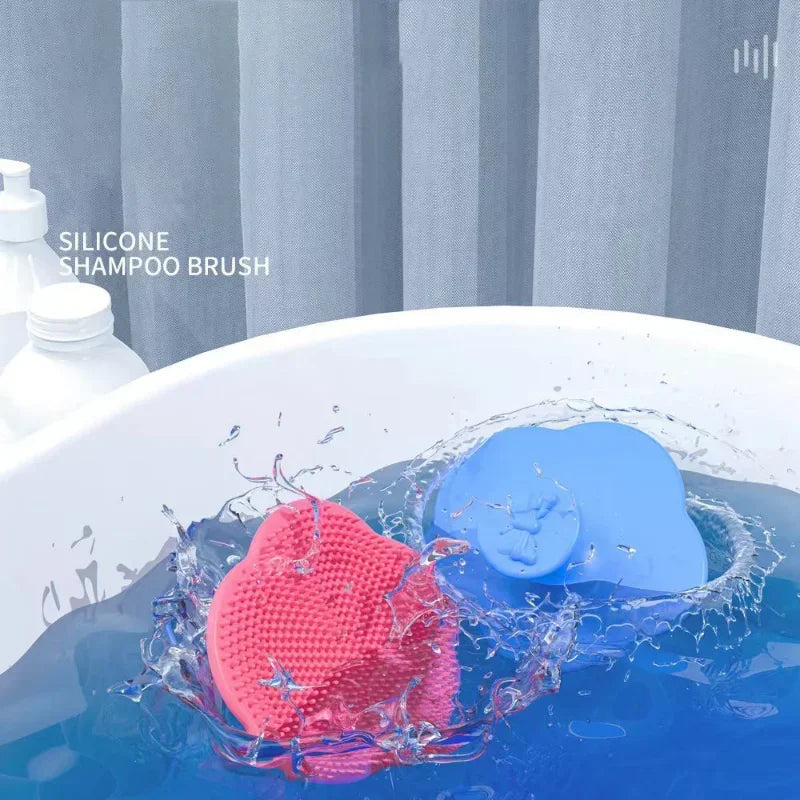 Baby Silicone Shampoo Brush Soft Scalp Massage Bath Brush