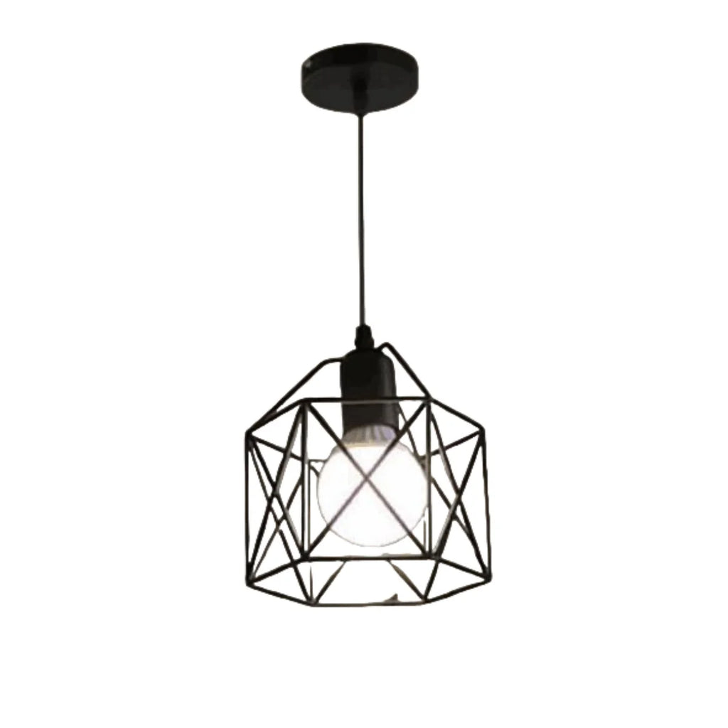 Industrial Pendant Light Black Ceiling Lamp for Kitchen & Bedroom