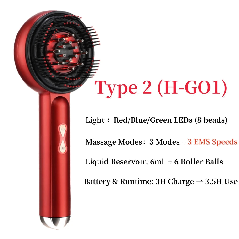 Scalp Oil Applicator | Red Light Massage Comb
