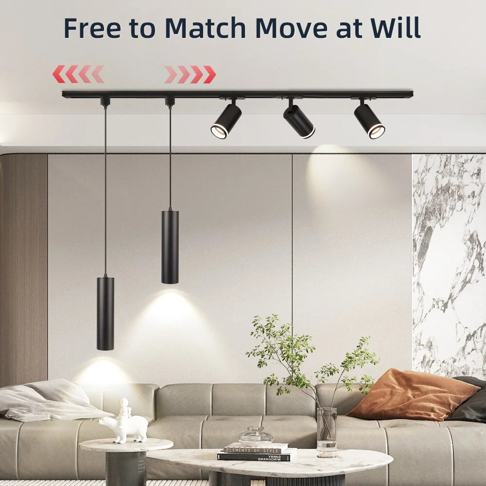 Modern LED Track Pendant Light for Kitchen & Living Room