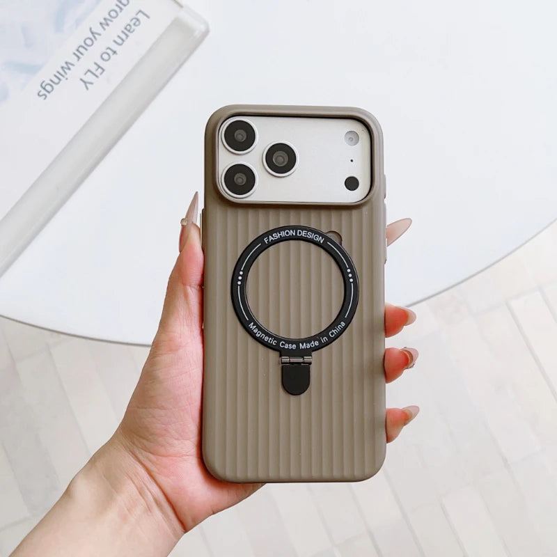 MagSafe Corrugated PC Case for iPhone 17 16 15 14 13 12  Pro Max