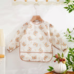 Waterproof Baby Bib Long Sleeve Apron for Feeding & Drawing