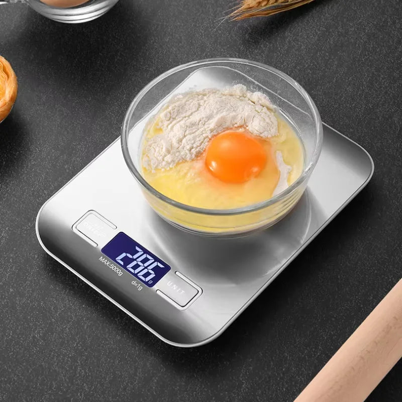 5KG Digital Kitchen Scale Stainless Steel LCD Main image