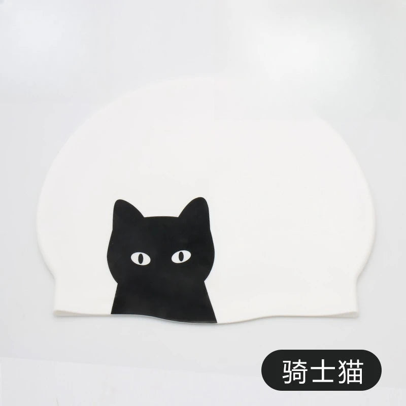 Cartoon Silicone Swimming Cap Waterproof Stretch Swim Hat