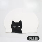 Cartoon Silicone Swimming Cap Waterproof Stretch Swim Hat
