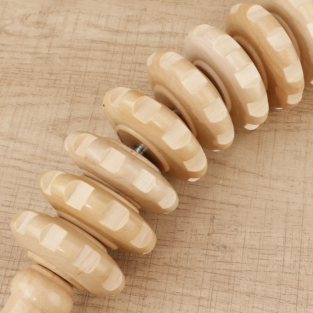 Wooden Therapy Massage Roller Stick for Muscle & Fascia Relief