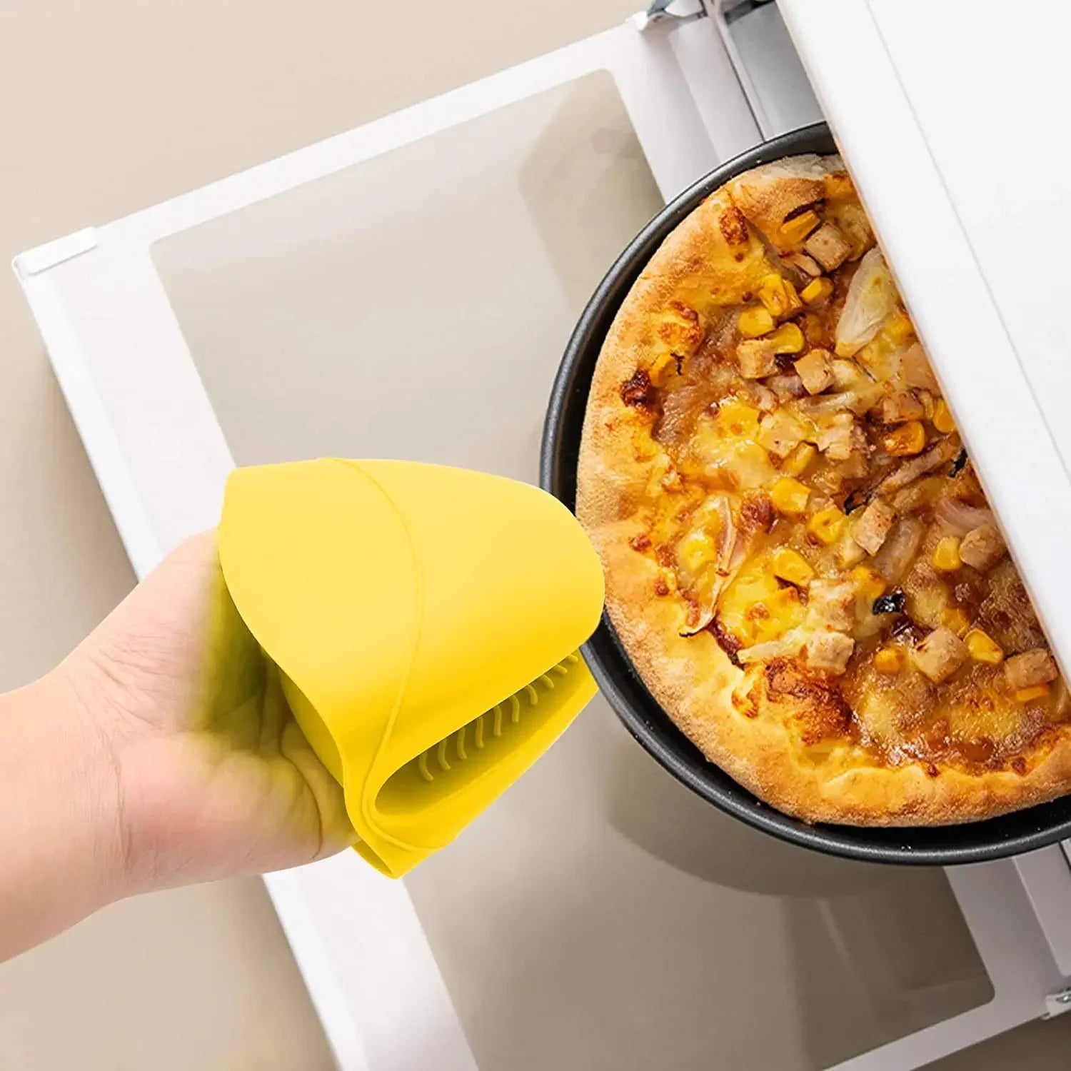 2PCS Silicone Pinch Grip Oven Mitts – Mini Heat Resistant Pot Holders