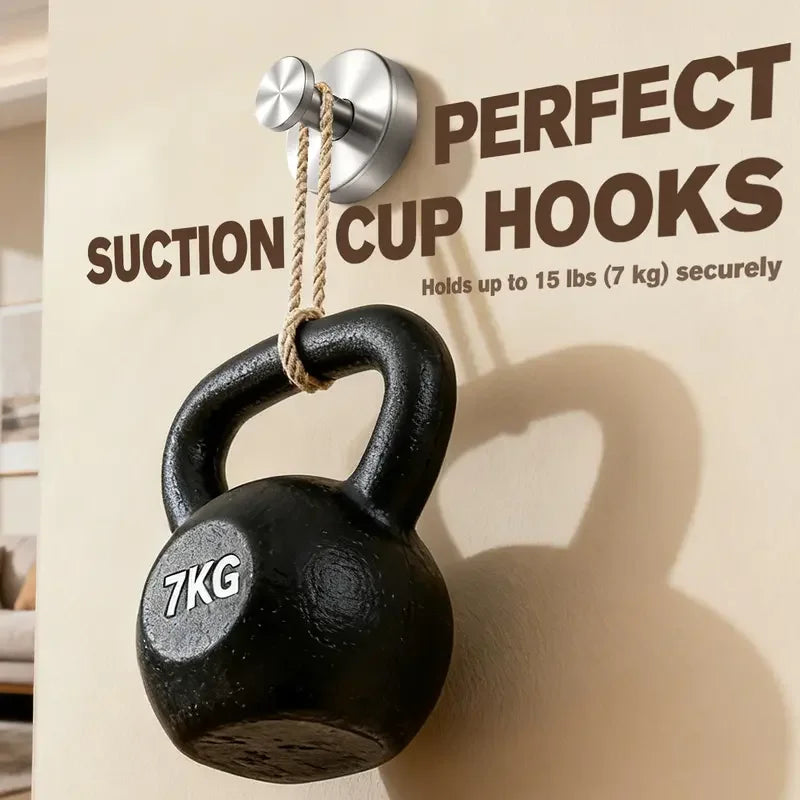 Stainless Steel Suction Cup Hook Reusable Waterproof Wall Hook