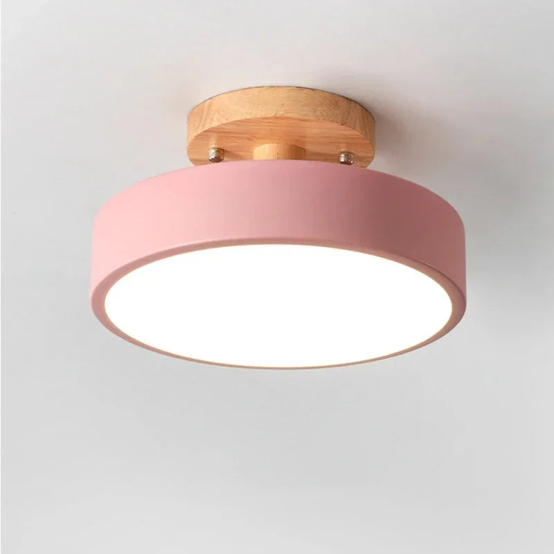Nordic Wood Ceiling Lamp for Hallway & Bedroom Décor