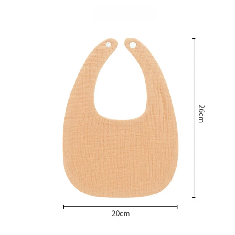 4PCS Muslin Baby Bibs Soft Cotton Burp Cloth Set for Newborns