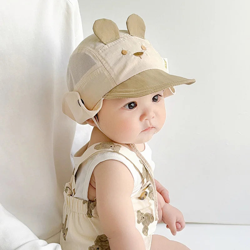 Cartoon Bear Baby Fisherman Hat UK Quick Dry Kids Sun Hat