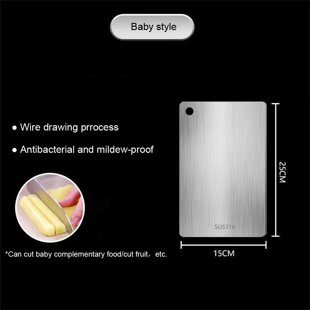 316 Stainless Steel Cutting Board Double-Sided