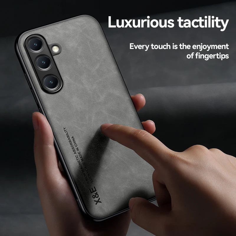 Luxury Leather Slim Case for Samsung Galaxy S21 S22 S23 S24 S25 S26