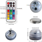 Submersible RGB LED Underwater Lights with Remote Control