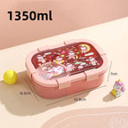 Cartoon Lunch Box 1000/1350ML Sealed Leakproof Bento Food Container