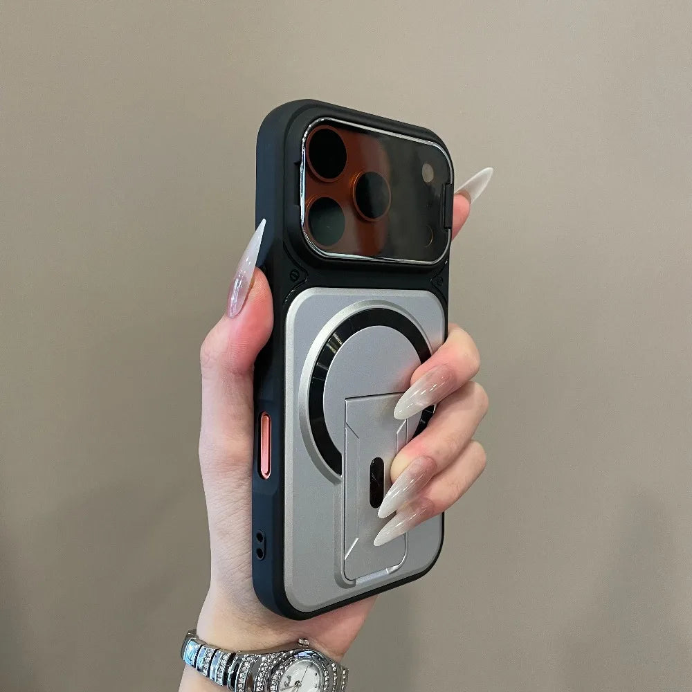 Wireless Charging & Invisible Stand Case for iPhone 17 16 15 Pro Max