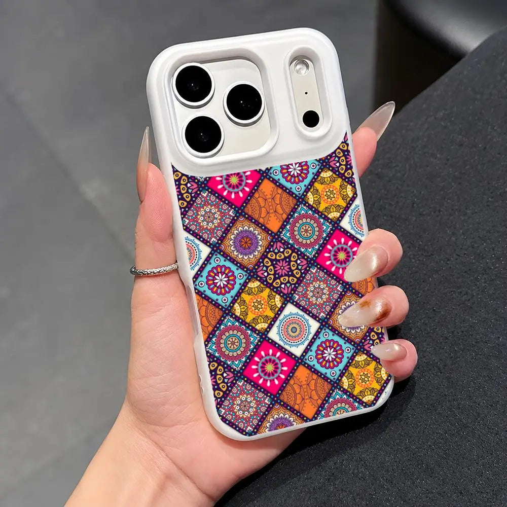 Colorful pattern Mandala Case for iPhone 17 16 15 14 13 12 Pro Max