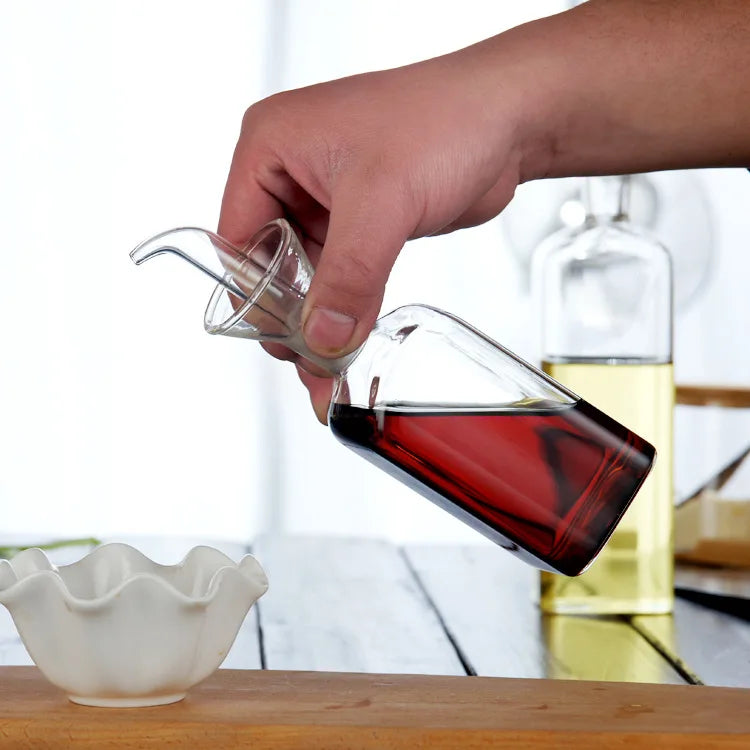 High Borosilicate Glass Oil Pot Leakproof Oil & Vinegar Dispenser Bottle