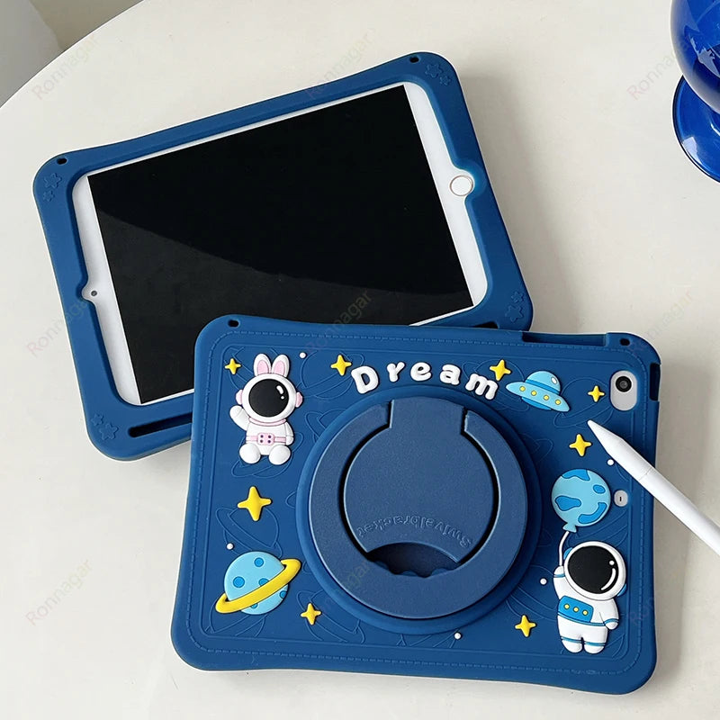 Cartoon Horse iPad Case A19 A16 12th 10th Air 4 5 Pro 11 Cover
