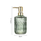 400ML Clear Glass Soap Dispenser Refillable Hand Wash & Sanitizer Bottle