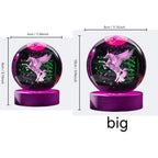 Unicorn 3D Crystal Ball Lamp LED Decorative Gift